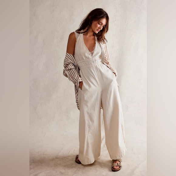 FREE PEOPLE Sunrays One Piece Jumpsuit M - Picture 1 of 13